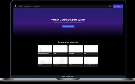 Amend Diagrams version-control diagram builder on a laptop